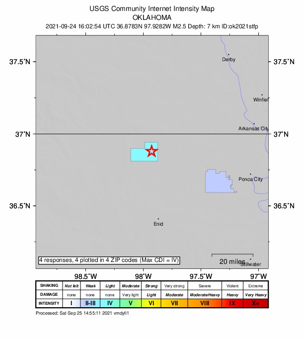 Did You Feel It? map: shaking reported by the public