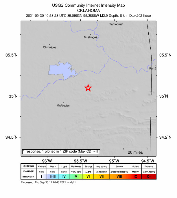 Did You Feel It? map: shaking reported by the public