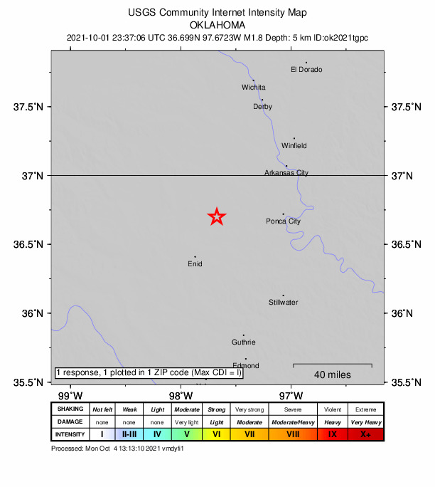 Did You Feel It? map: shaking reported by the public
