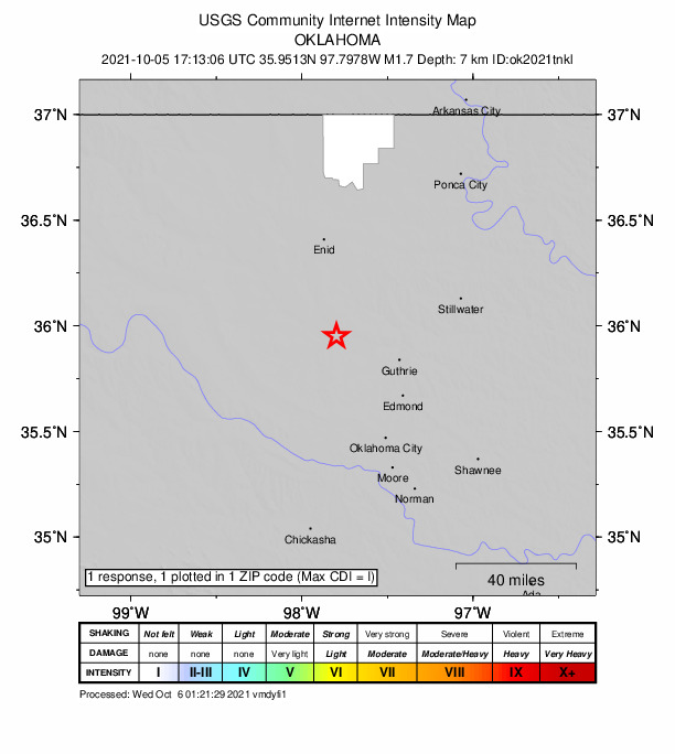 Did You Feel It? map: shaking reported by the public