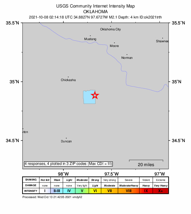 Did You Feel It? map: shaking reported by the public
