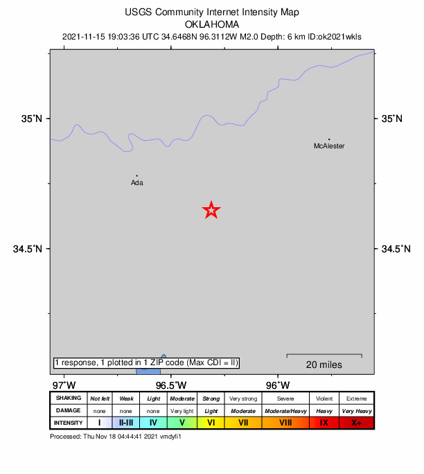 Did You Feel It? map: shaking reported by the public