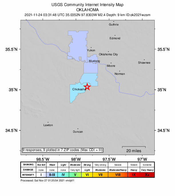 Did You Feel It? map: shaking reported by the public