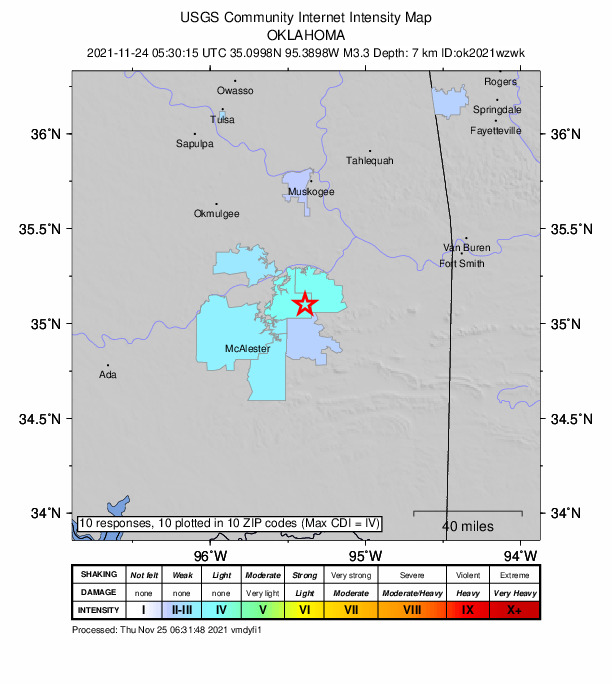 Did You Feel It? map: shaking reported by the public