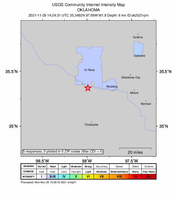 Did You Feel It? map: shaking reported by the public