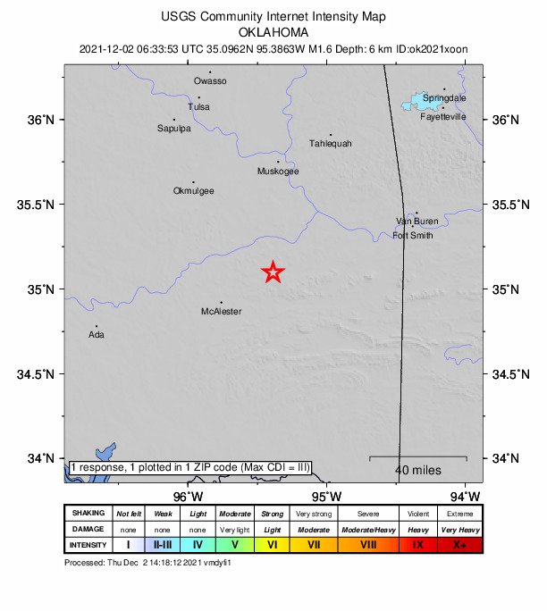Did You Feel It? map: shaking reported by the public