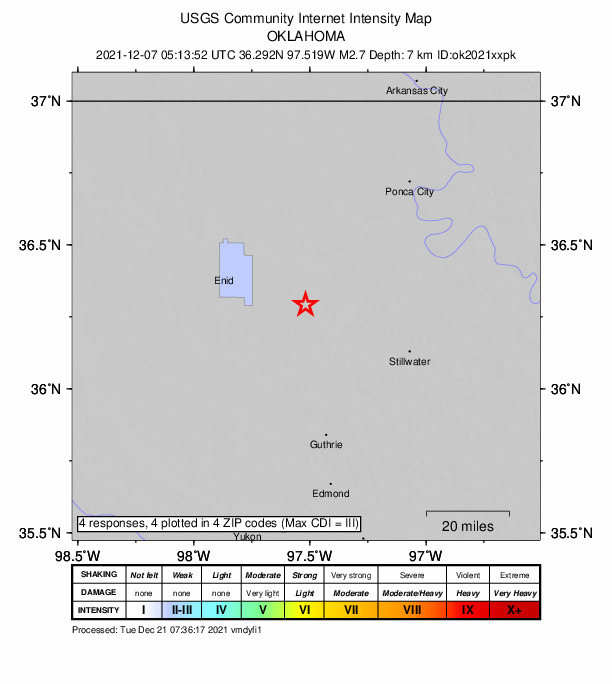 Did You Feel It? map: shaking reported by the public