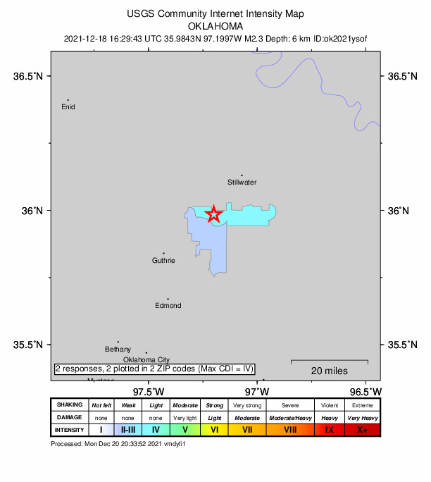 Did You Feel It? map: shaking reported by the public