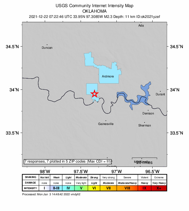 Did You Feel It? map: shaking reported by the public