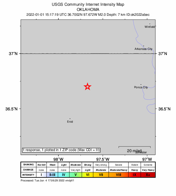 Did You Feel It? map: shaking reported by the public