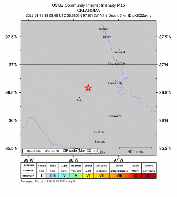 Did You Feel It? map: shaking reported by the public