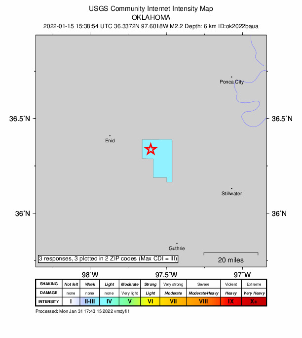 Did You Feel It? map: shaking reported by the public