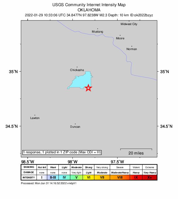 Did You Feel It? map: shaking reported by the public