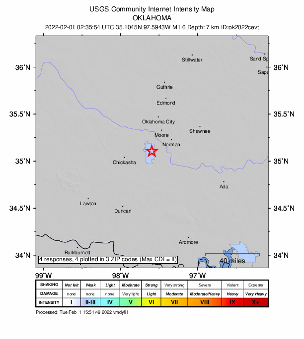 Did You Feel It? map: shaking reported by the public
