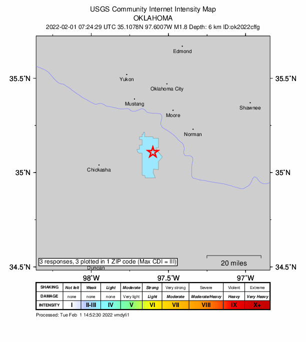 Did You Feel It? map: shaking reported by the public