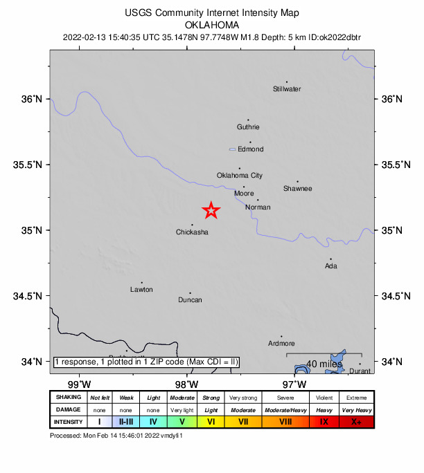 Did You Feel It? map: shaking reported by the public
