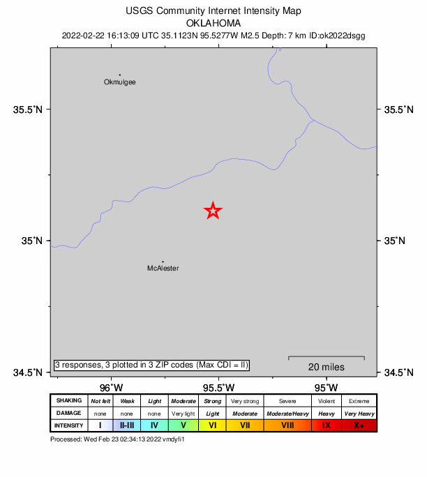 Did You Feel It? map: shaking reported by the public