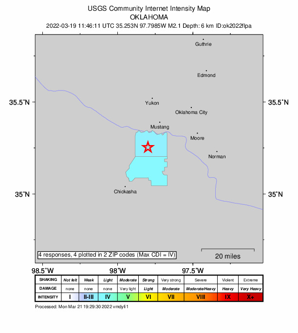 Did You Feel It? map: shaking reported by the public