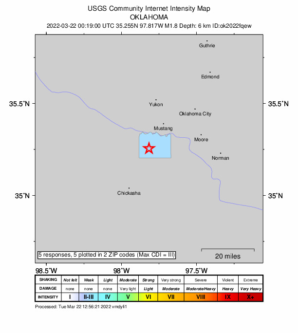 Did You Feel It? map: shaking reported by the public