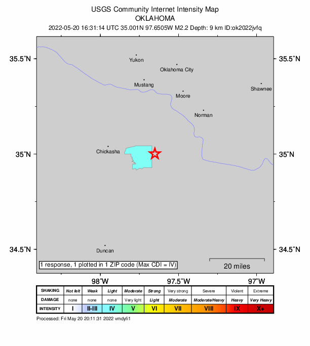 Did You Feel It? map: shaking reported by the public