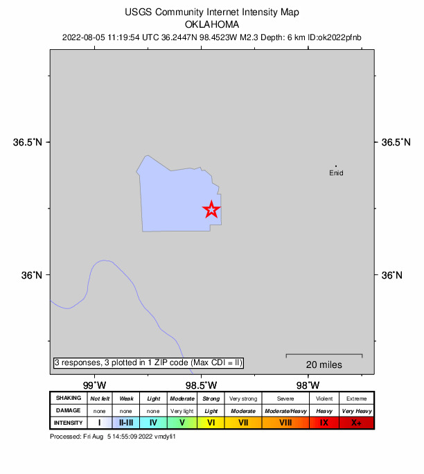 Did You Feel It? map: shaking reported by the public