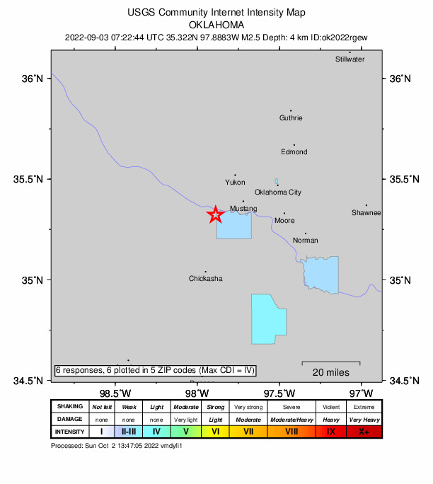 Did You Feel It? map: shaking reported by the public