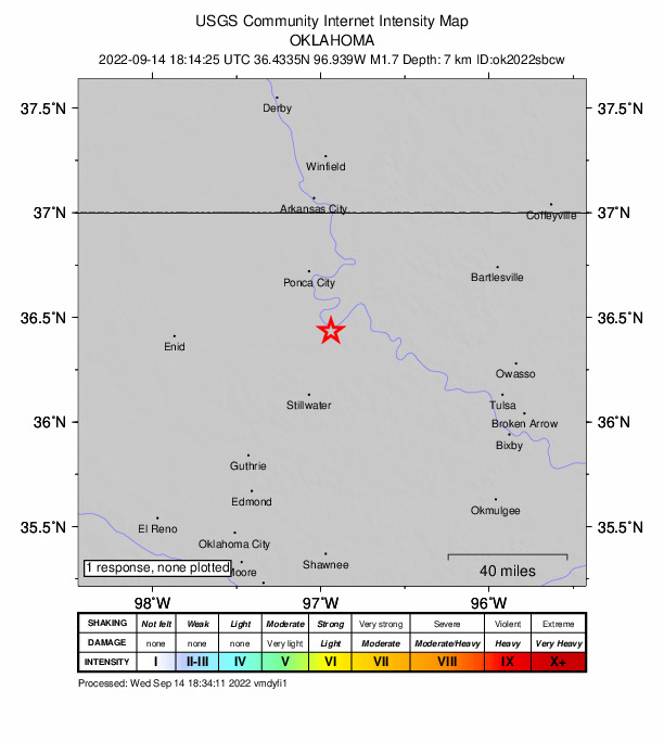 Did You Feel It? map: shaking reported by the public