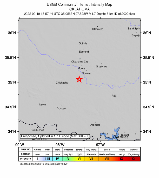 Did You Feel It? map: shaking reported by the public