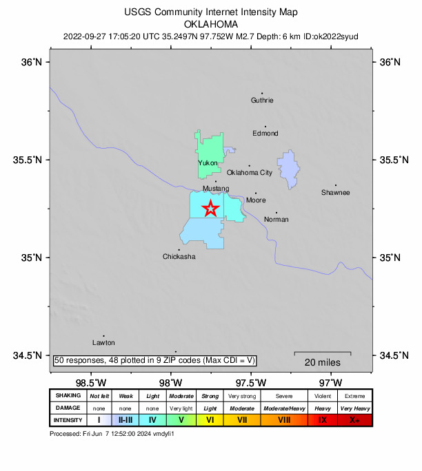 Did You Feel It? map: shaking reported by the public