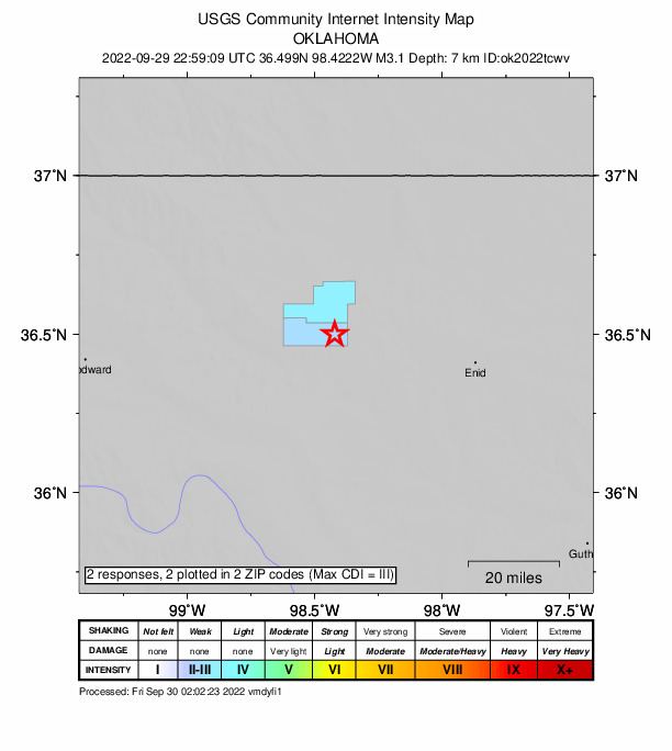 Did You Feel It? map: shaking reported by the public
