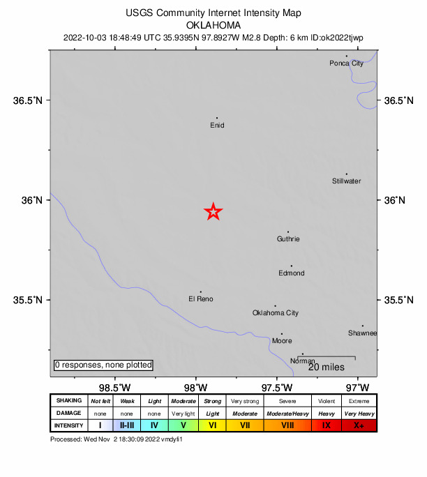 Did You Feel It? map: shaking reported by the public