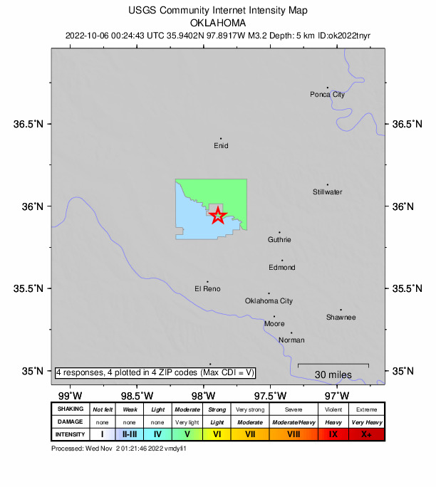 Did You Feel It? map: shaking reported by the public