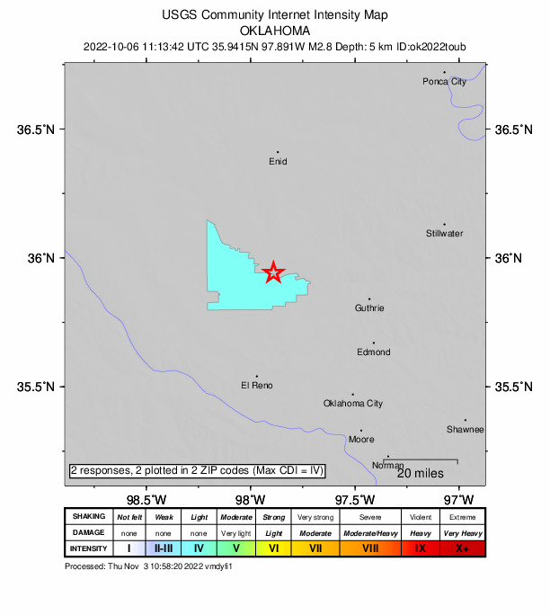 Did You Feel It? map: shaking reported by the public