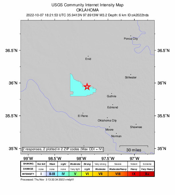 Did You Feel It? map: shaking reported by the public