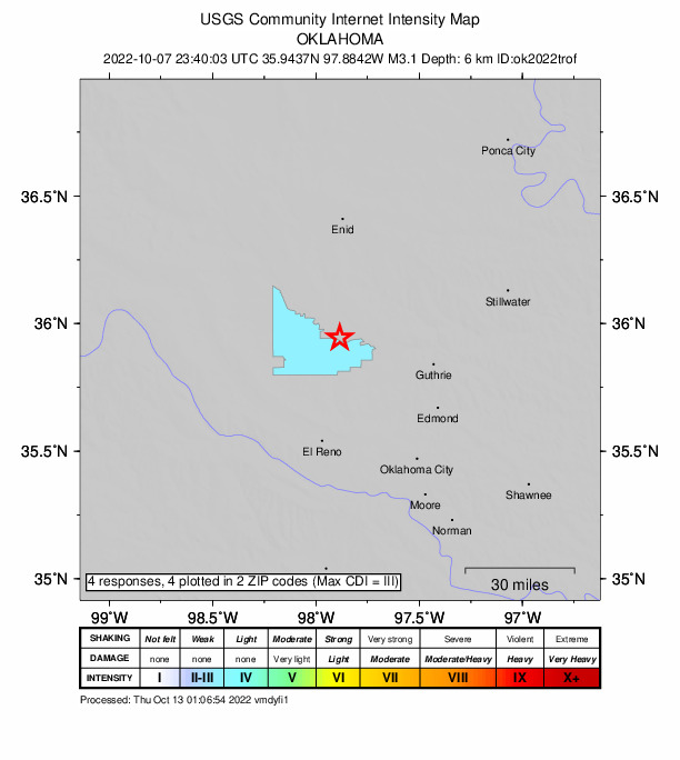 Did You Feel It? map: shaking reported by the public