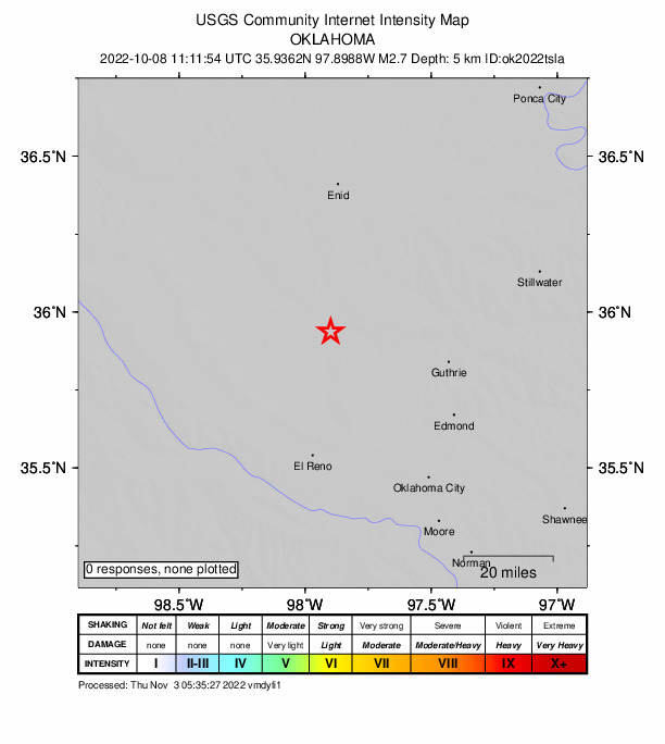 Did You Feel It? map: shaking reported by the public