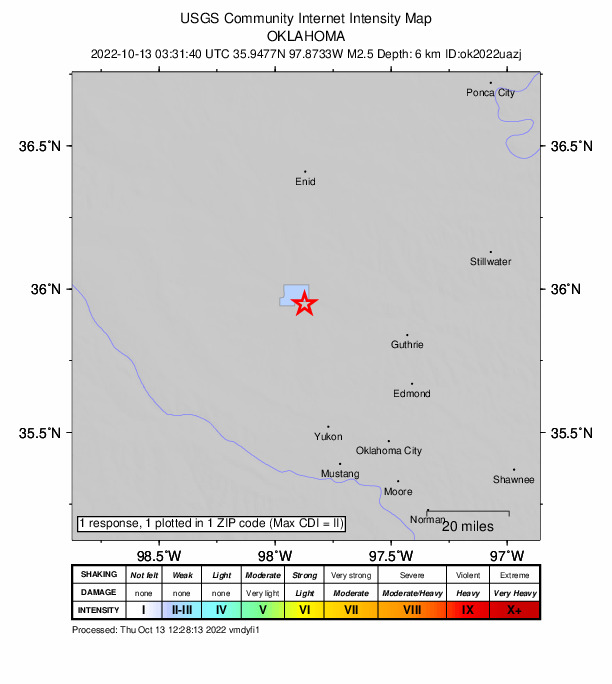 Did You Feel It? map: shaking reported by the public