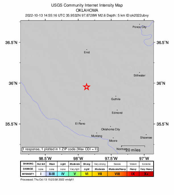 Did You Feel It? map: shaking reported by the public