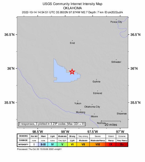 Did You Feel It? map: shaking reported by the public