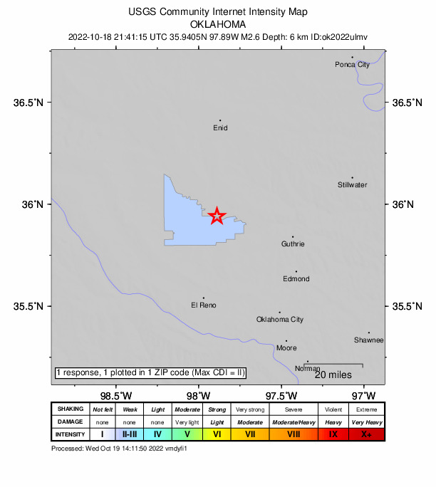 Did You Feel It? map: shaking reported by the public