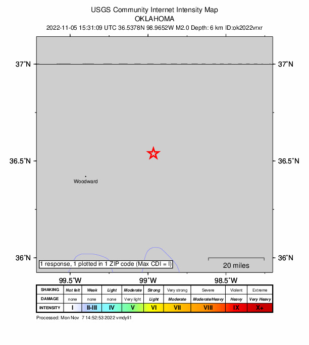 Did You Feel It? map: shaking reported by the public