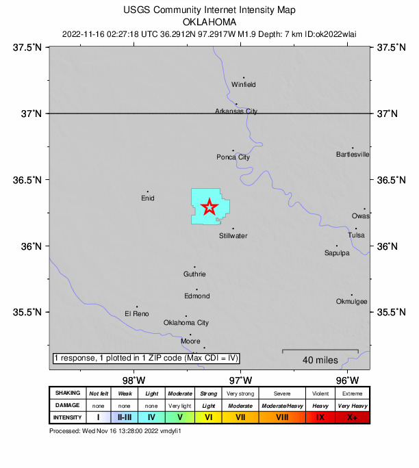 Did You Feel It? map: shaking reported by the public