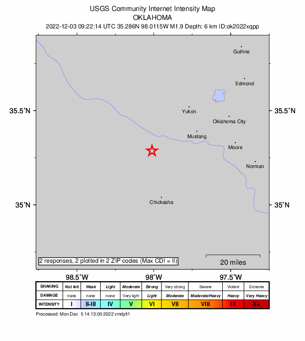 Did You Feel It? map: shaking reported by the public
