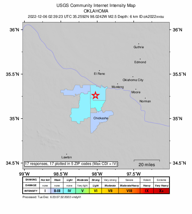 Did You Feel It? map: shaking reported by the public