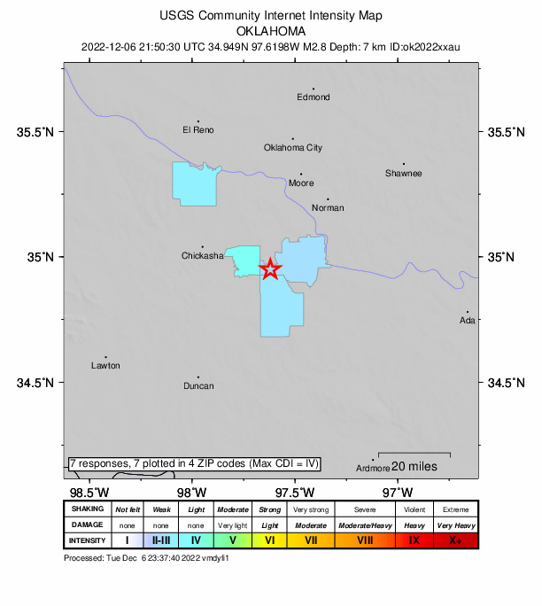 Did You Feel It? map: shaking reported by the public
