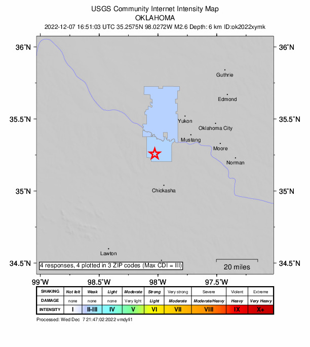 Did You Feel It? map: shaking reported by the public