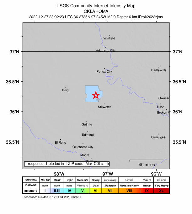 Did You Feel It? map: shaking reported by the public