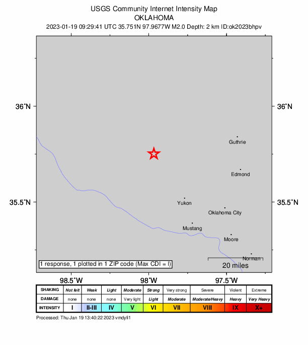 Did You Feel It? map: shaking reported by the public