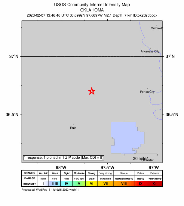Did You Feel It? map: shaking reported by the public