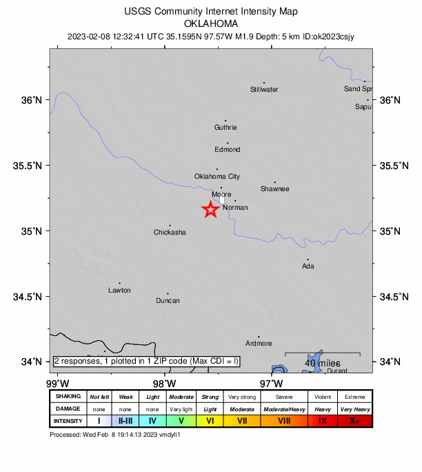 Did You Feel It? map: shaking reported by the public